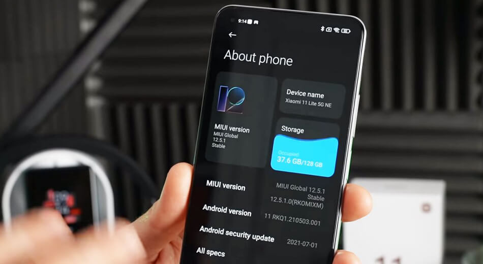 Xiaomi 11 Lite 5G NE رابط کاربری